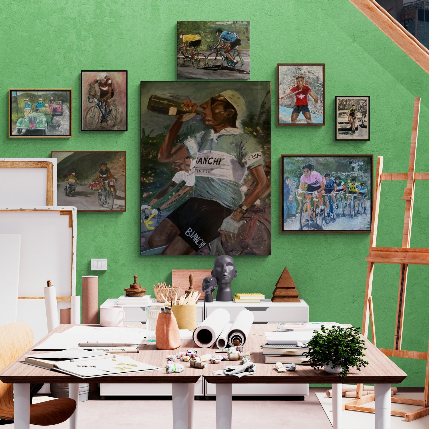 Eine Collage meiner Gemaelde. 