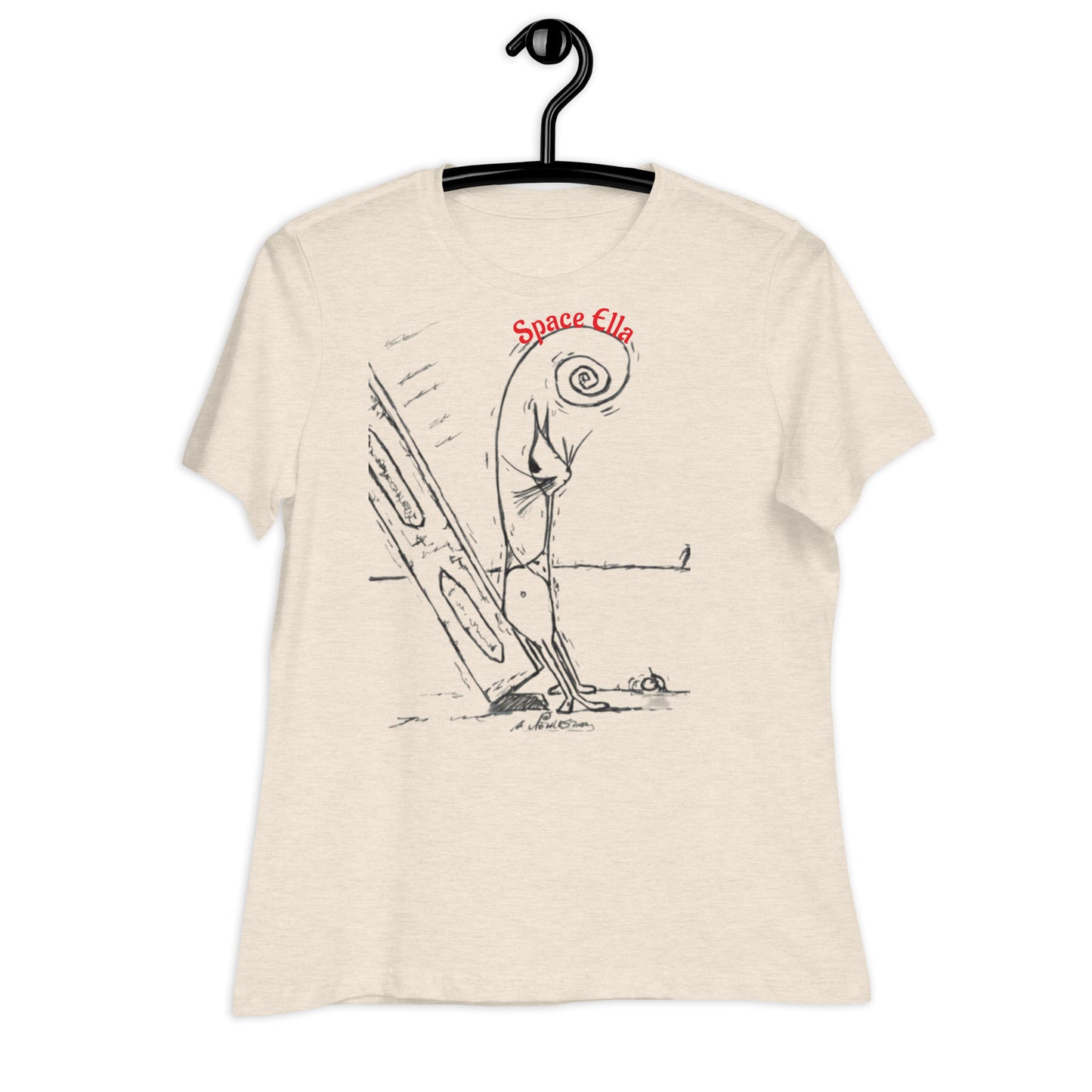 Space Ella in Ägypten. Lockeres Damen-T-Shirt